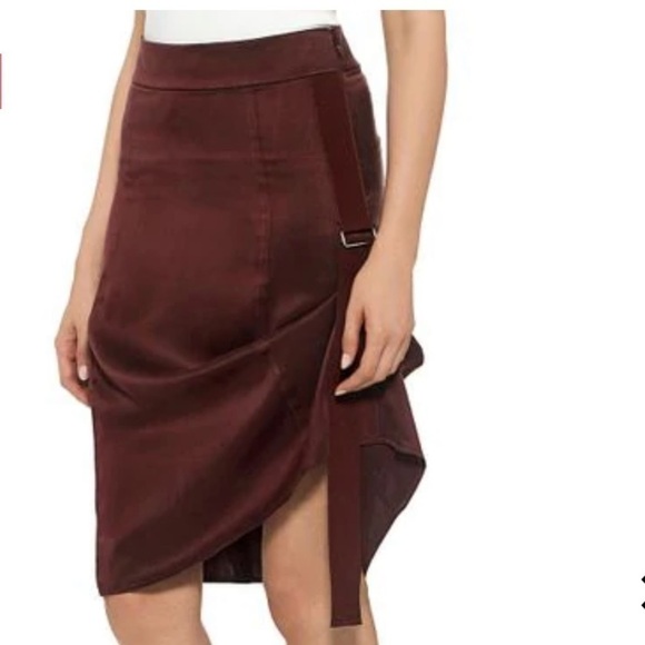 Public School Sana Belt Side Detail Silk Skirt - Picture 5 of 16